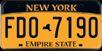 NY license plate FDO7190