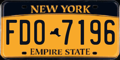 NY license plate FDO7196