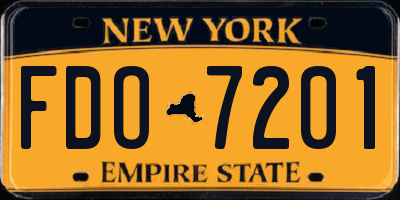 NY license plate FDO7201