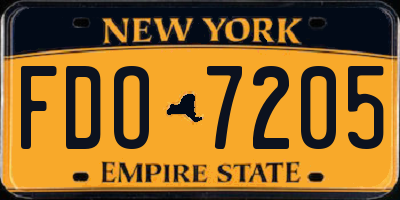 NY license plate FDO7205