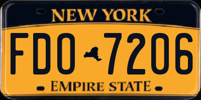 NY license plate FDO7206