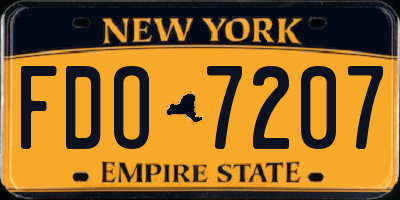 NY license plate FDO7207