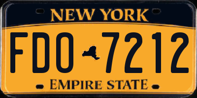 NY license plate FDO7212