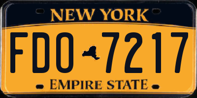 NY license plate FDO7217