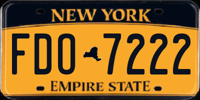 NY license plate FDO7222