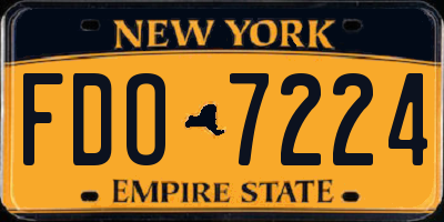 NY license plate FDO7224