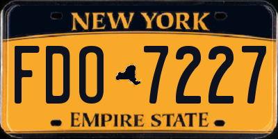 NY license plate FDO7227