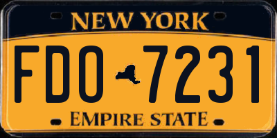 NY license plate FDO7231
