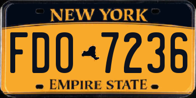 NY license plate FDO7236