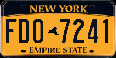 NY license plate FDO7241