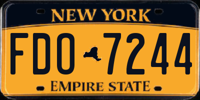 NY license plate FDO7244