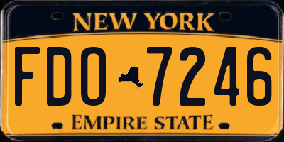 NY license plate FDO7246