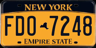 NY license plate FDO7248