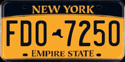 NY license plate FDO7250
