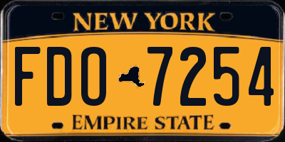 NY license plate FDO7254