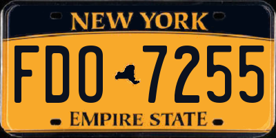 NY license plate FDO7255