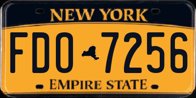 NY license plate FDO7256