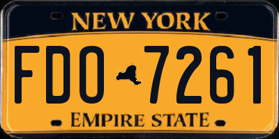 NY license plate FDO7261