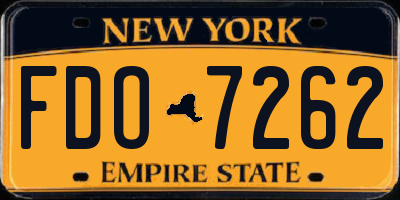 NY license plate FDO7262