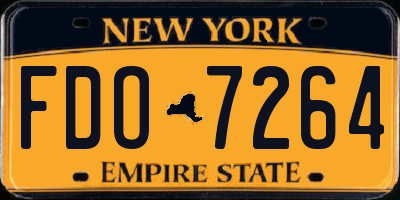 NY license plate FDO7264