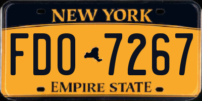 NY license plate FDO7267