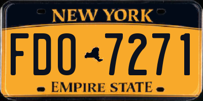 NY license plate FDO7271