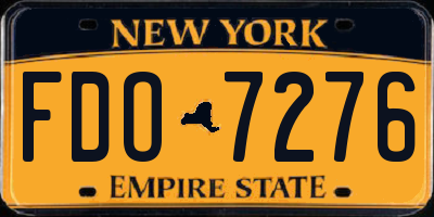 NY license plate FDO7276