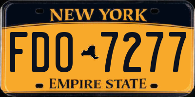 NY license plate FDO7277