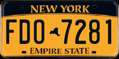 NY license plate FDO7281