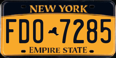 NY license plate FDO7285