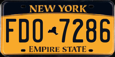 NY license plate FDO7286