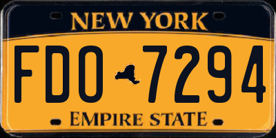 NY license plate FDO7294