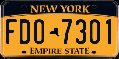 NY license plate FDO7301