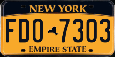 NY license plate FDO7303