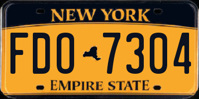 NY license plate FDO7304