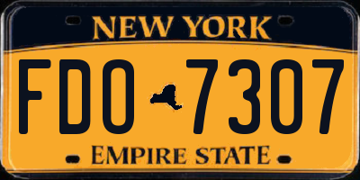 NY license plate FDO7307