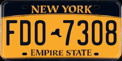NY license plate FDO7308