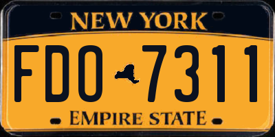 NY license plate FDO7311