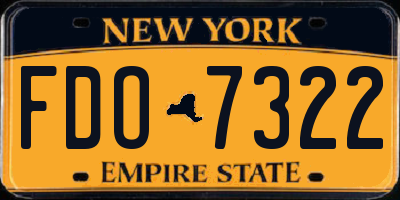 NY license plate FDO7322