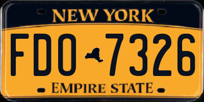 NY license plate FDO7326