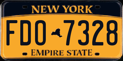 NY license plate FDO7328