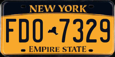 NY license plate FDO7329