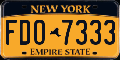 NY license plate FDO7333