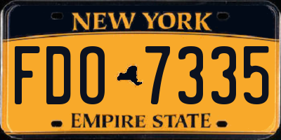 NY license plate FDO7335