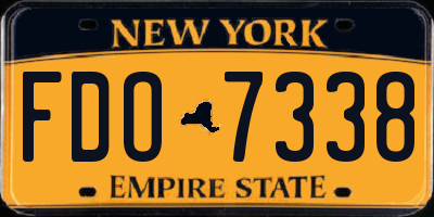 NY license plate FDO7338