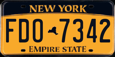 NY license plate FDO7342