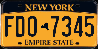 NY license plate FDO7345