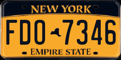 NY license plate FDO7346