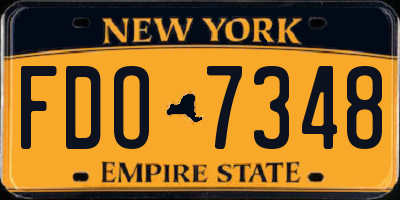 NY license plate FDO7348