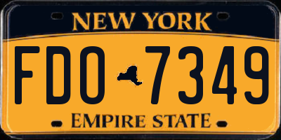 NY license plate FDO7349